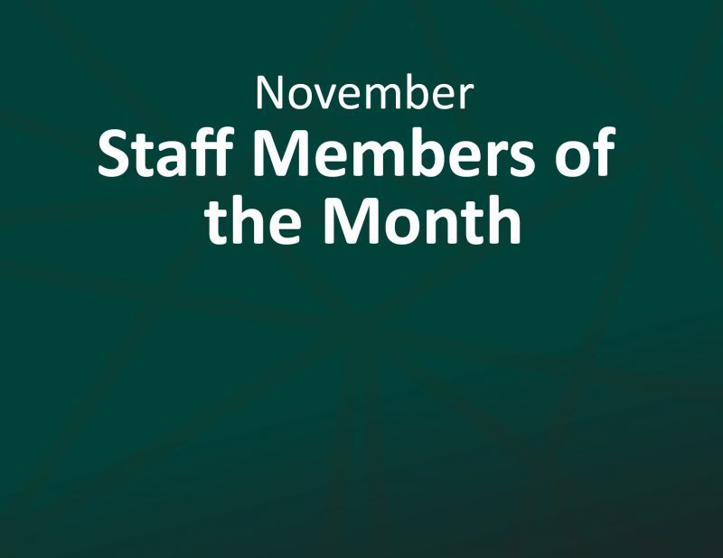 SCCSD November Staff Members of the Month 