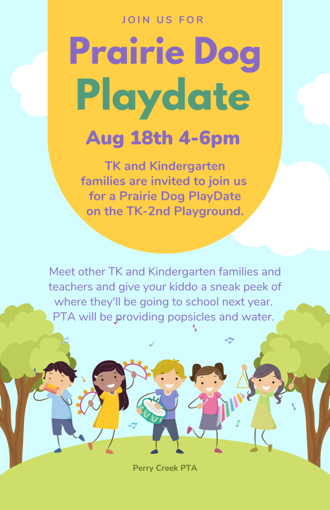 Prairie Dog Playdate for TK and Kindergarten