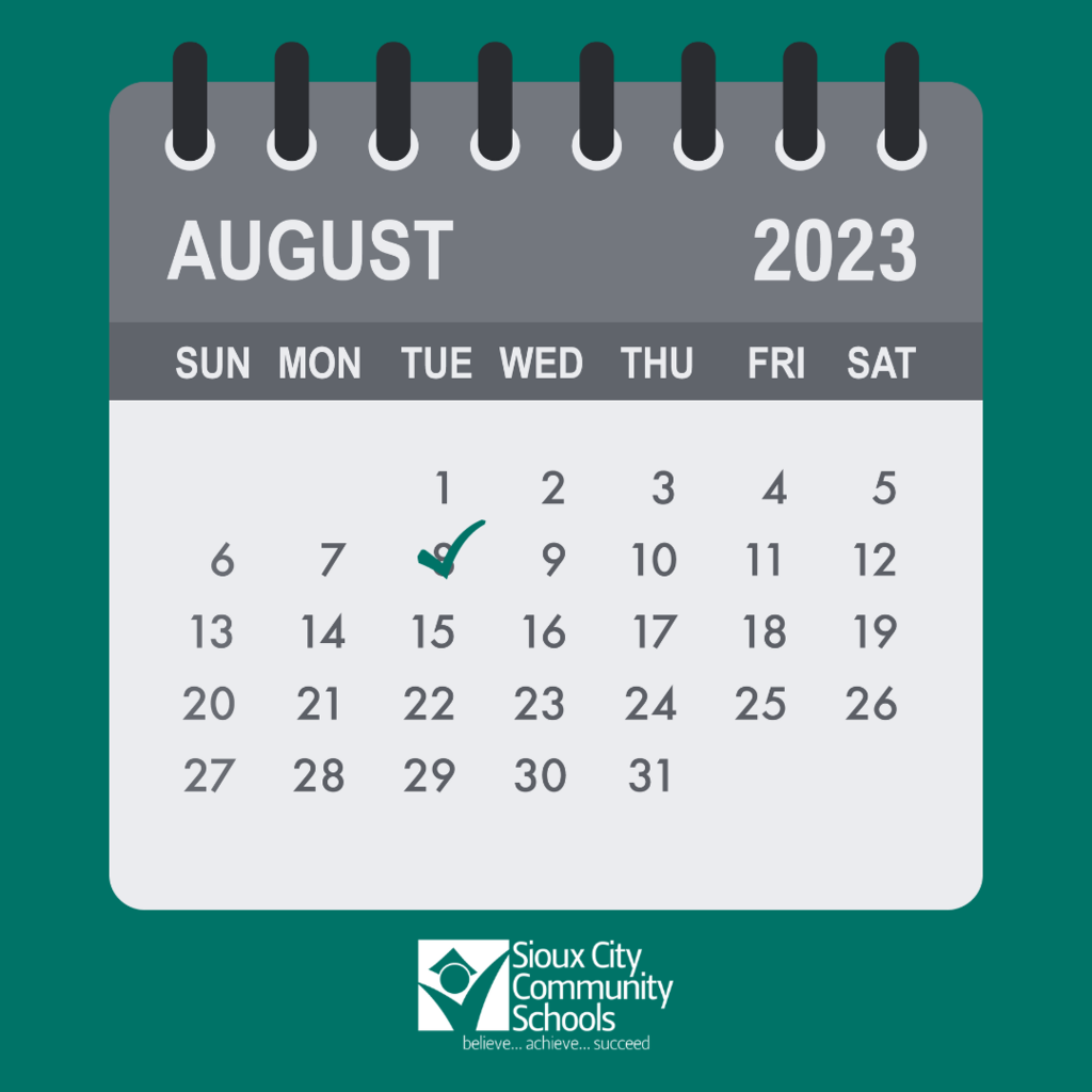 calendar with a check mark over August 8