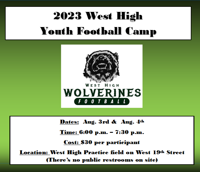 West High Youth Football Camp